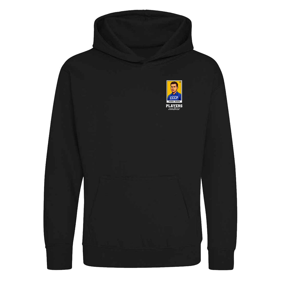 Lev Yashin World Cup Sticker Kids Hoodie – yaskin sticker kids black hoodie Players Couture design