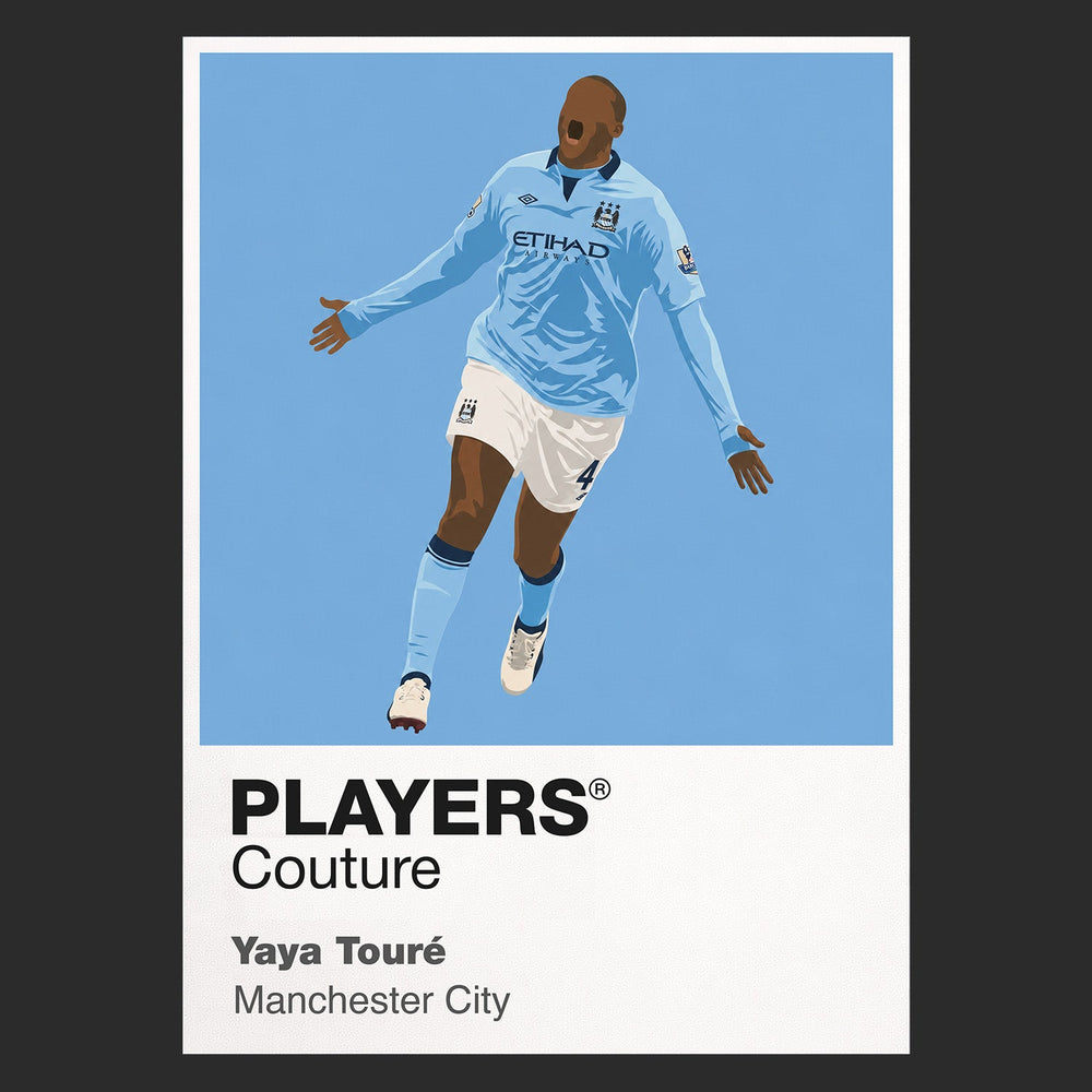 Yaya Touré Manchester City black Icon Frame artwork detail