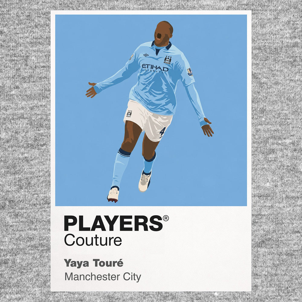 Yaya Touré Manchester City grey Icon Frame artwork detail