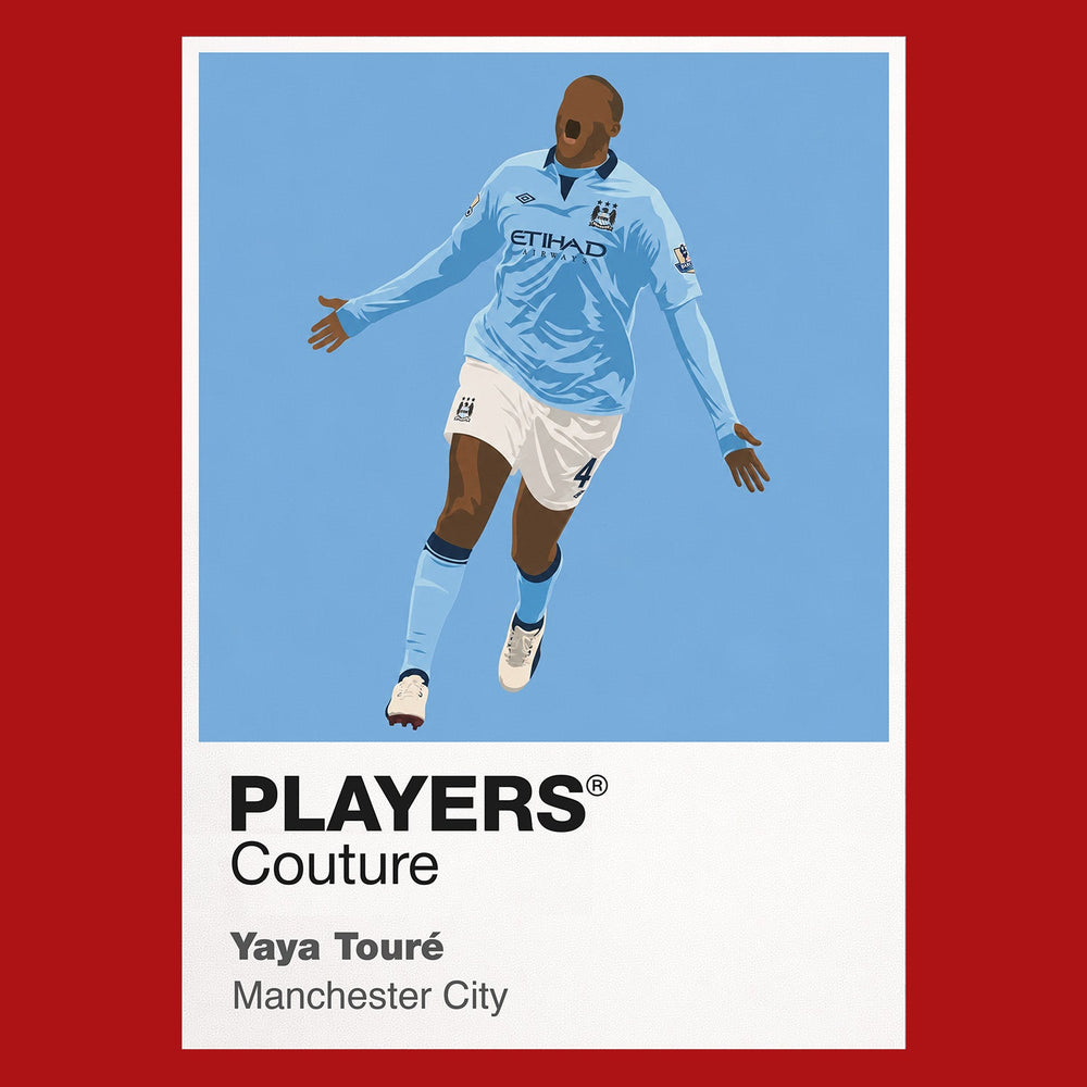 Yaya Touré Manchester City red Icon Frame artwork detail