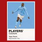 Yaya Touré Manchester City red Icon Frame artwork detail