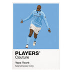 Yaya Touré Manchester City white Icon Frame artwork detail