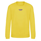 Essentials Collection hoodie – yellow kids' hoodie with black Essentials Collection letters and Players Couture logo on the