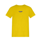 Essentials Collection t-shirt – yellow kids' t-shirt with black Essentials Collection letters and Players Couture logo on