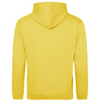 Essentials Collection hoodie – yellow men's hoodie with black Essentials Collection letters and Players Couture logo on the