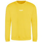 Essentials Collection hoodie – yellow men's hoodie with black Essentials Collection letters and Players Couture logo on the
