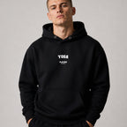 Yoga name-print hoodie - black