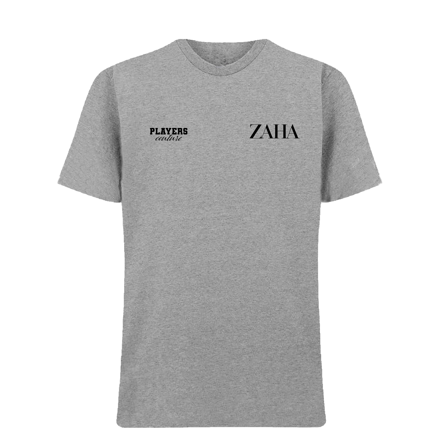 Zaha Logo Players Couture Mens T-Shirt Gray