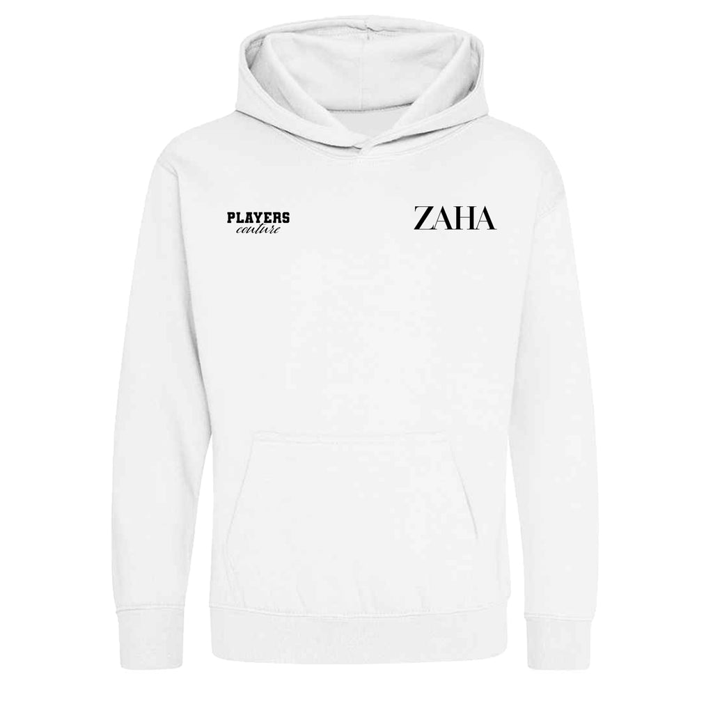 Zaha Logo Players Couture Kids Hoodie White