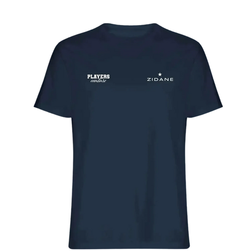 Zinedine Zidane t-shirt – navy men's t-shirt featuring the Zinedine Zidane Players Couture logo