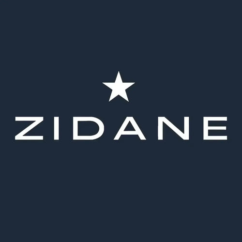 Zinedine Zidane Logo Kids Hoodie – navy close-up detail shot of the Zinedine Zidane Players Couture logo design