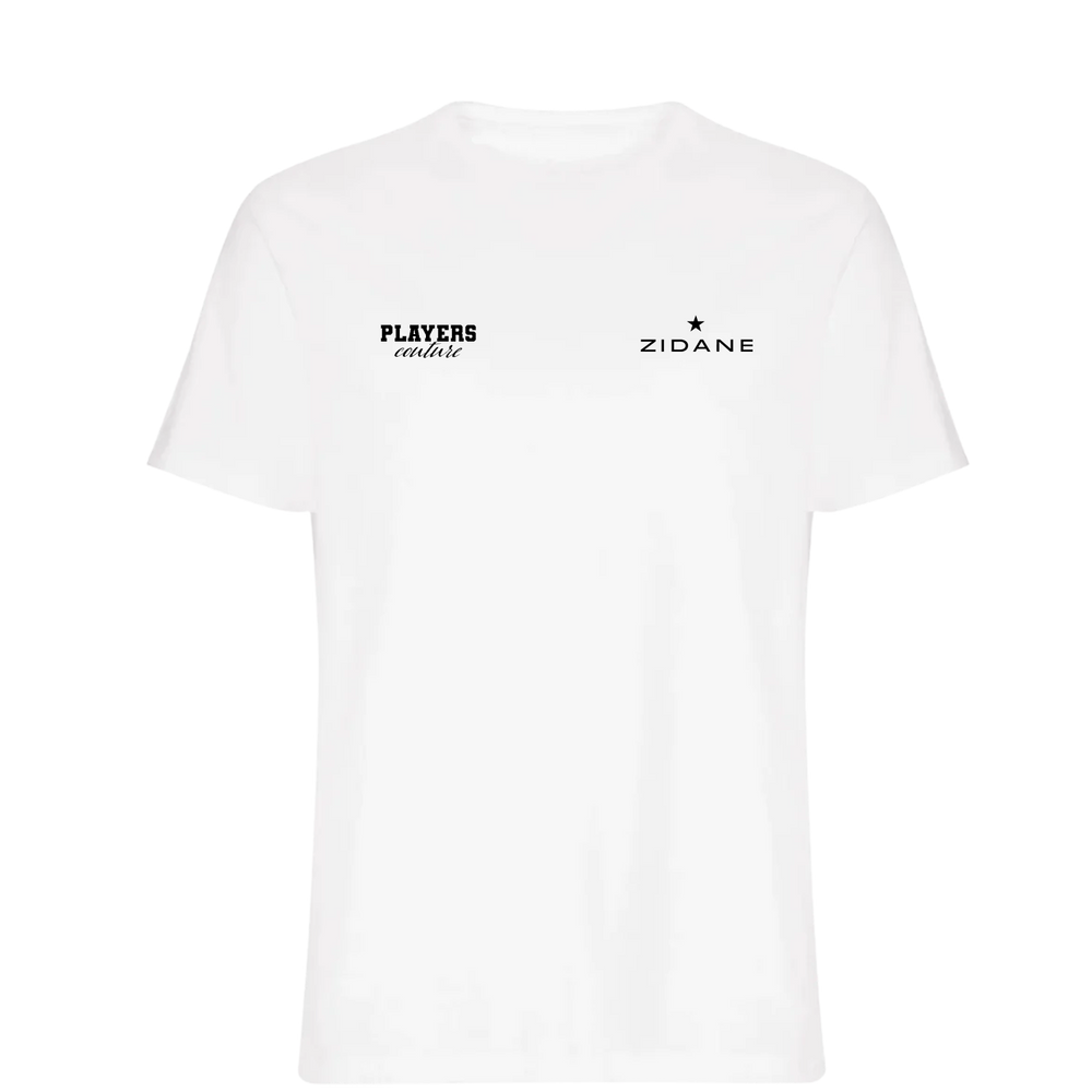 Zinedine Zidane Logo Players Couture Mens T-Shirt White