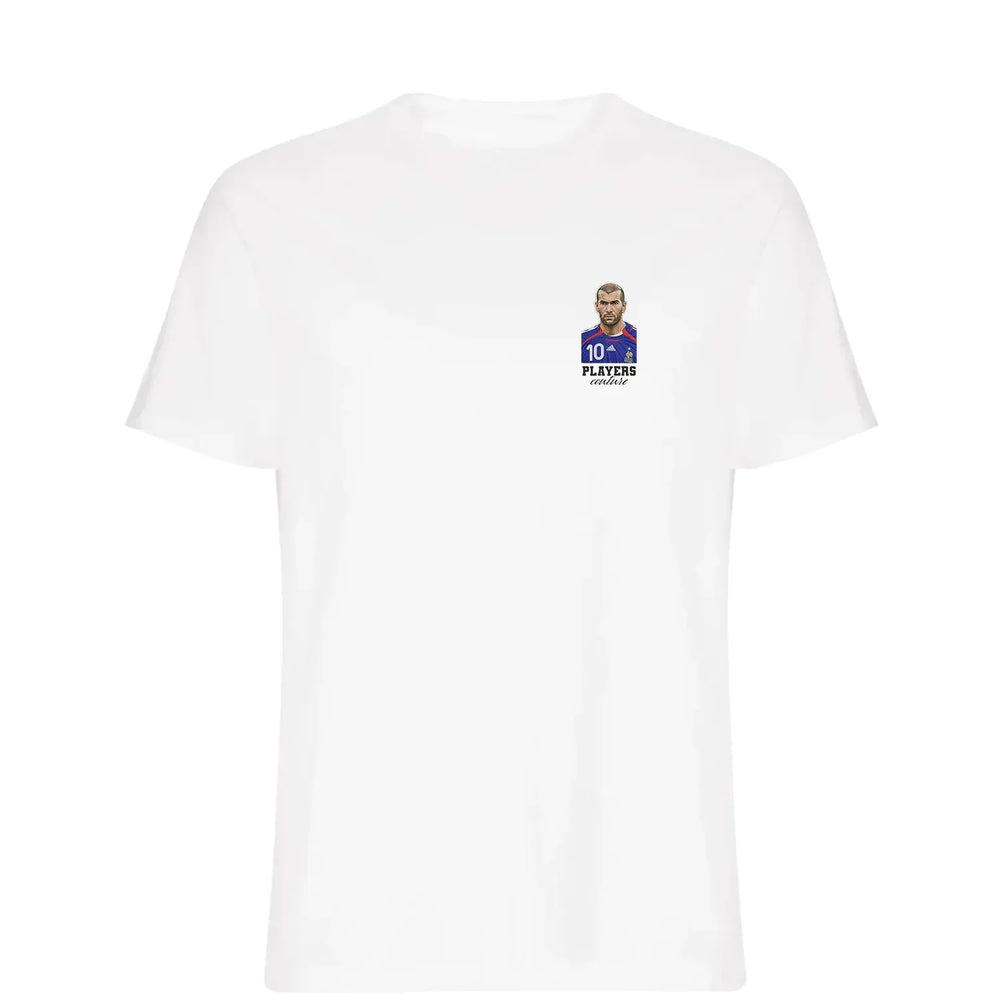 Zinedine Zidane t-shirt – white men's t-shirt featuring the Zinedine Zidane Players Couture logo