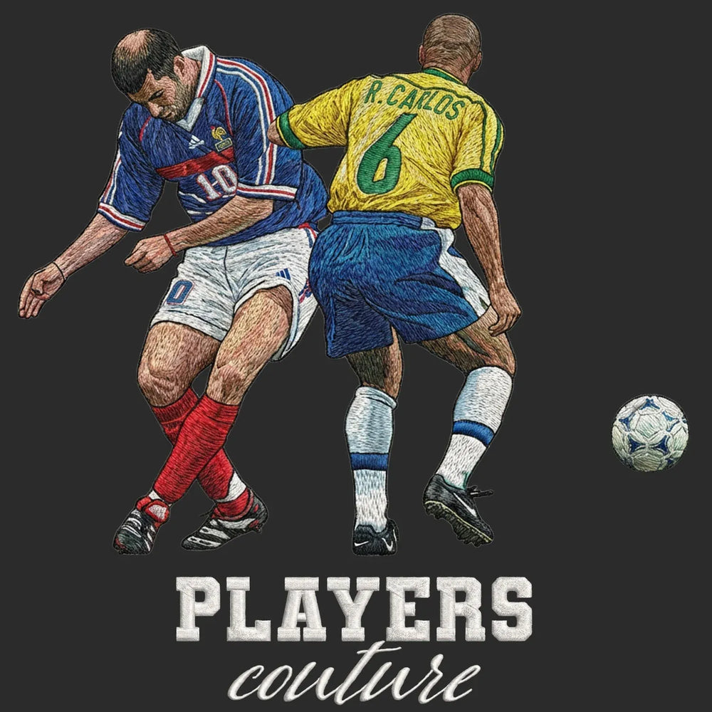 Zinedine Zidane & Roberto Carlos Badge Players Couture Men's Hoodie