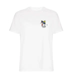 Zinedine Zidane & Roberto Carlos t-shirt – white men's t-shirt with black Zinedine Zidane & Roberto Carlos letters and