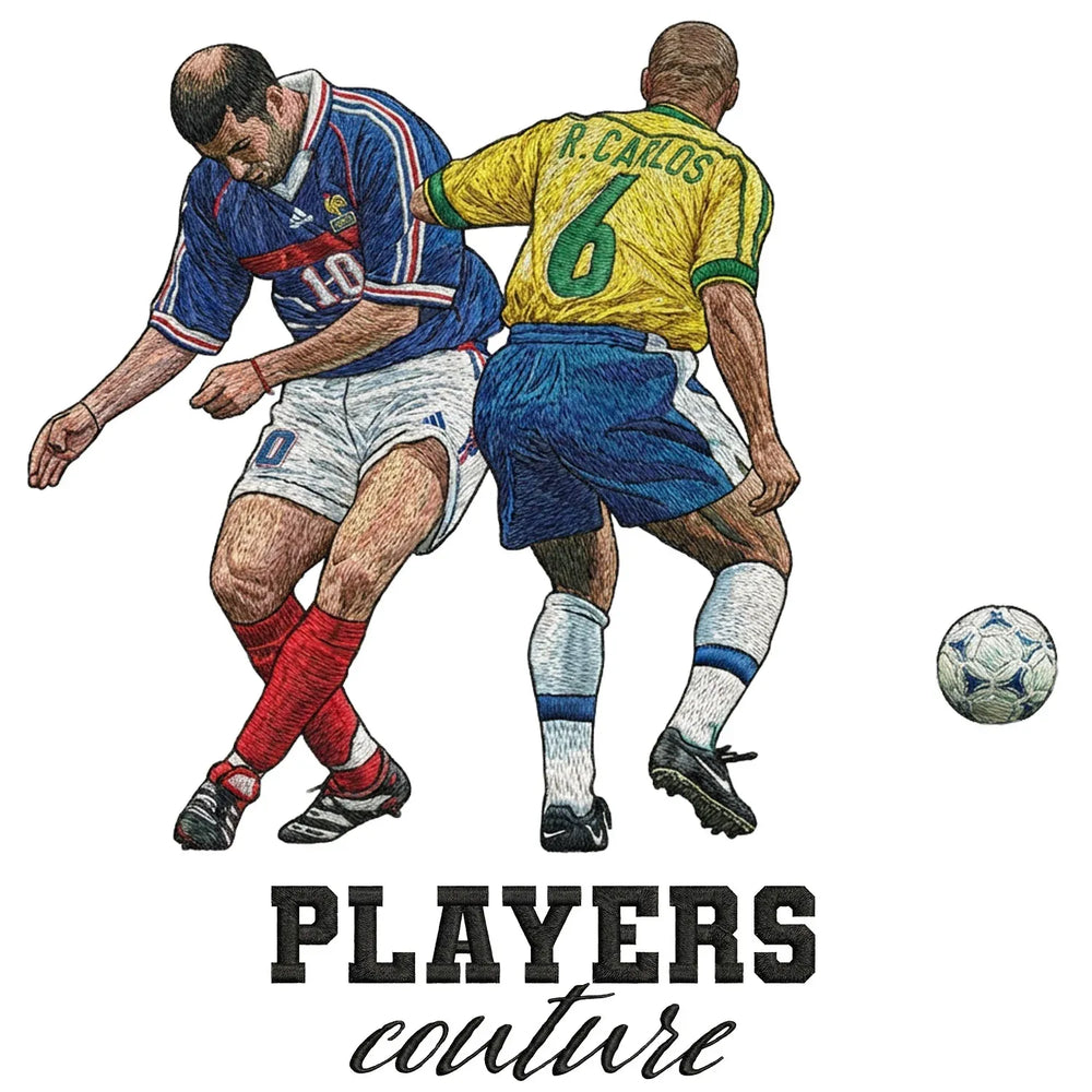 Zinedine Zidane & Roberto Carlos Badge Players Couture Men's Hoodie