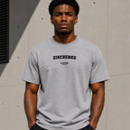 Zinchenko Men's T-Shirt — lifestyle photo, Grey t-shirt