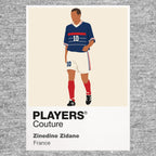 Zinedine Zidane France grey Icon Frame artwork detail