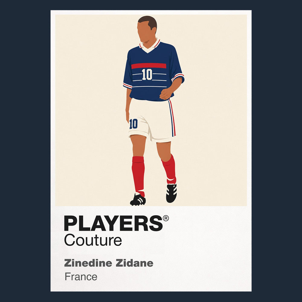 Zinedine Zidane France navy Icon Frame artwork detail