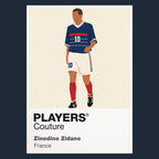 Zinedine Zidane France navy Icon Frame artwork detail