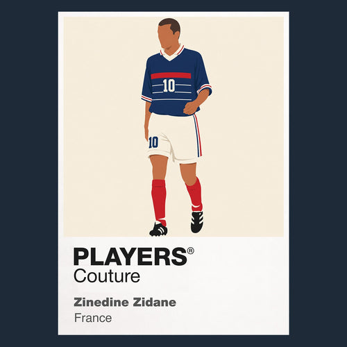 Zinedine Zidane France navy Icon Frame artwork detail