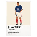 Zinedine Zidane France white Icon Frame artwork detail