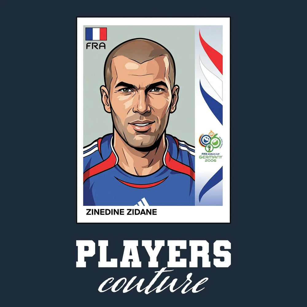 Zinedine Zidane World Cup Sticker Kids T-Shirt – zinedine zidane 2006 navy Players Couture design