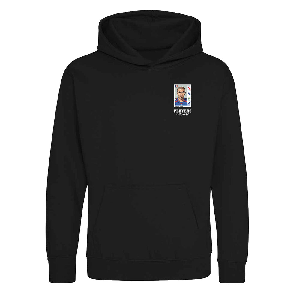 Zinedine Zidane World Cup Sticker Kids Hoodie – zinedine zidane 2006 sticker kids black hoodie Players Couture design