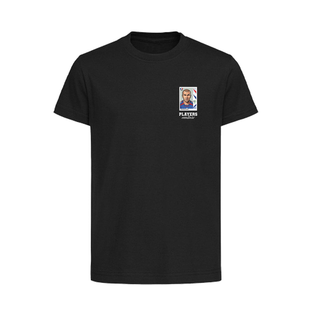Zinedine Zidane World Cup Sticker Kids T-Shirt – zinedine zidane 2006 sticker kids black tshirt Players Couture design