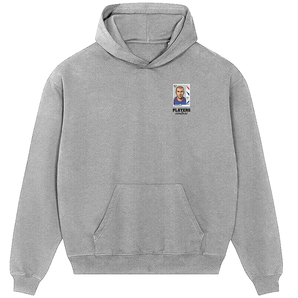 Zinedine Zidane World Cup Sticker Men's Hoodie – zinedine zidane 2006 sticker mens grey hoodie Players Couture design