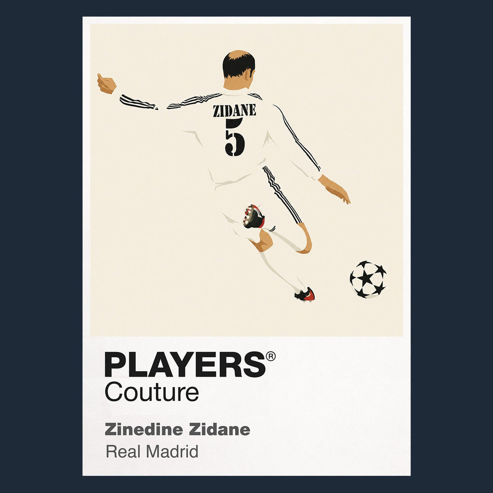Zinedine Zidane Real Madrid navy Icon Frame artwork detail