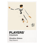 Zinedine Zidane Real Madrid white Icon Frame artwork detail