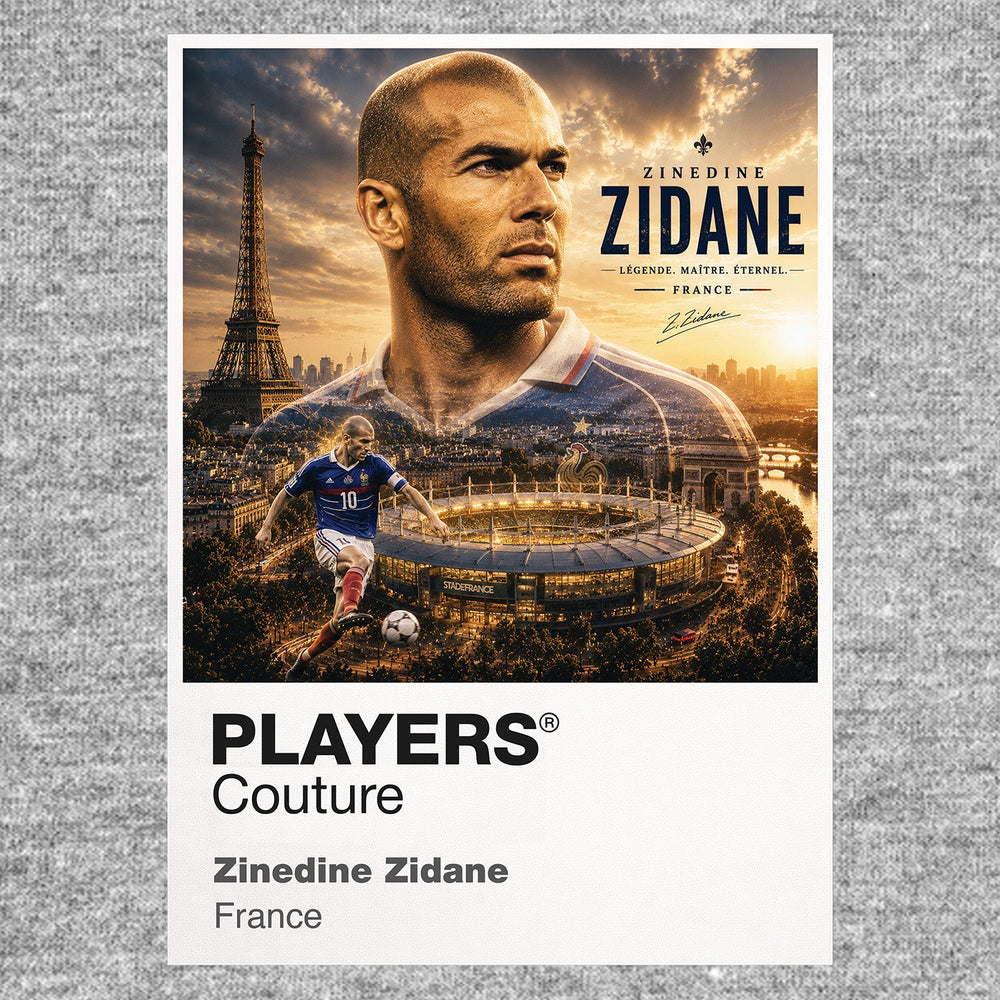 Zinedine Zidane France Atlas Frame artwork by Players Couture