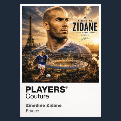 Zinedine Zidane France Atlas Frame artwork by Players Couture