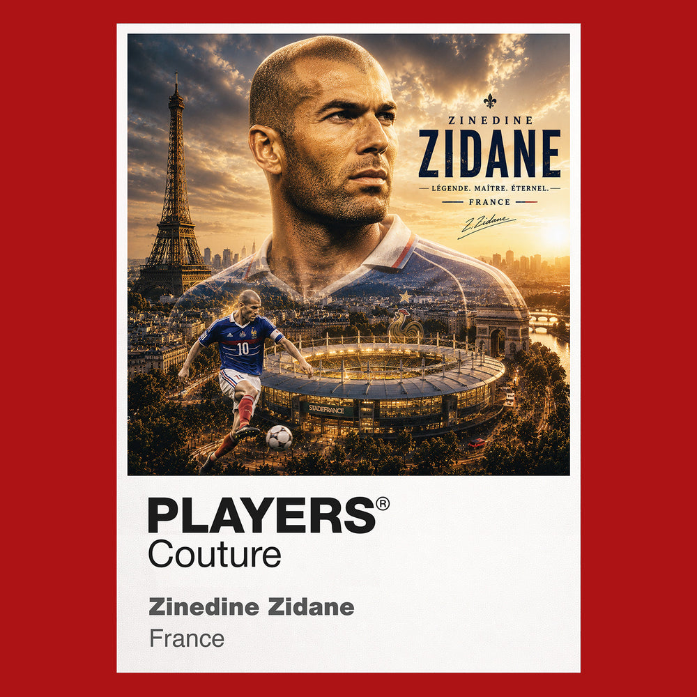 Zinedine Zidane France Atlas Frame artwork by Players Couture
