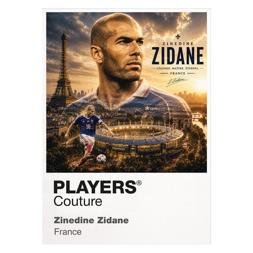 Zinedine Zidane France Atlas Frame artwork by Players Couture