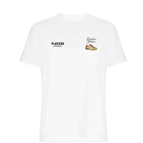 Zinedine Zidane t-shirt – white men's t-shirt featuring the Zinedine Zidane Players Couture logo