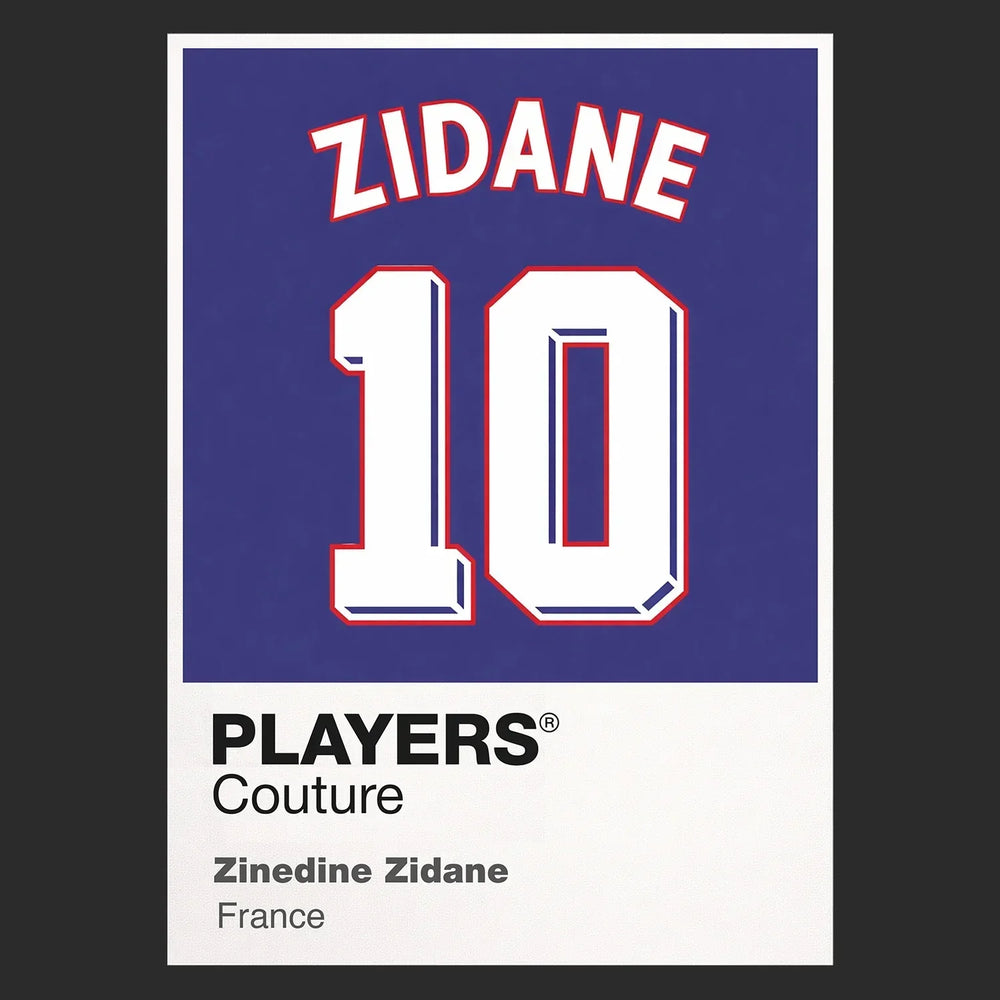 Zinedine Zidane 10 Football Shirt Frame Men's Hoodie – black close-up detail shot of the Zinedine Zidane 10 Football Players