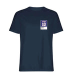 Zinedine Zidane 10 Football t-shirt – navy men's t-shirt featuring the Zinedine Zidane 10 Football Players Couture logo