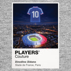 Zinedine Zidane France number 10 Icons in Lights Frame artwork in grey