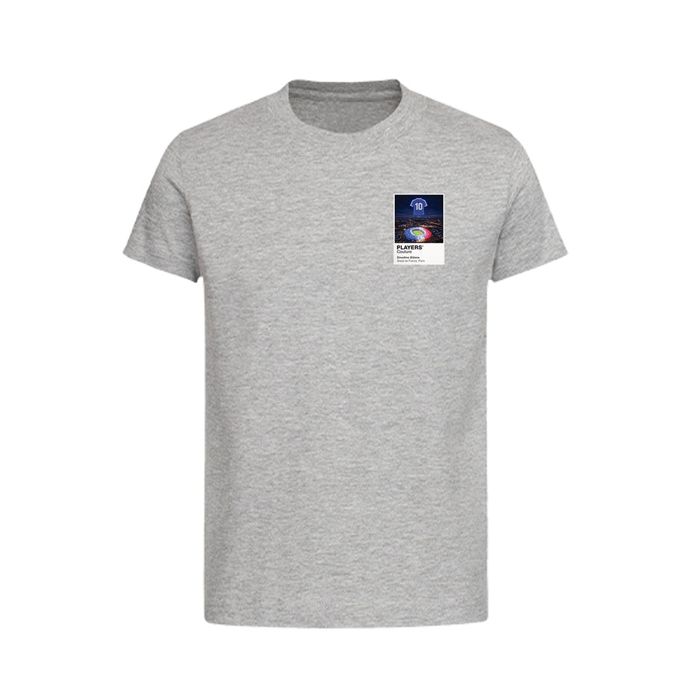 Zinedine Zidane France Icons in Lights Frame Kids T-Shirt in Gray