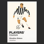 Zinedine Zidane Juventus Icon Frame — Black