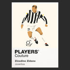 Zinedine Zidane Juventus Icon Frame Kids T-Shirt — Black Artwork