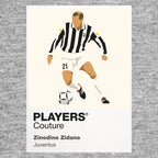 Zinedine Zidane Juventus Icon Frame — Gray