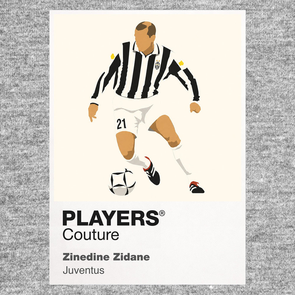 Zinedine Zidane Juventus Icon Frame — Gray
