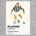 Zinedine Zidane Juventus Icon Frame — Gray
