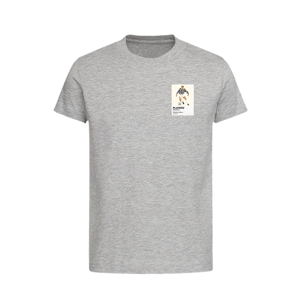 Zinedine Zidane Juventus Icon Frame Kids T-Shirt — Gray