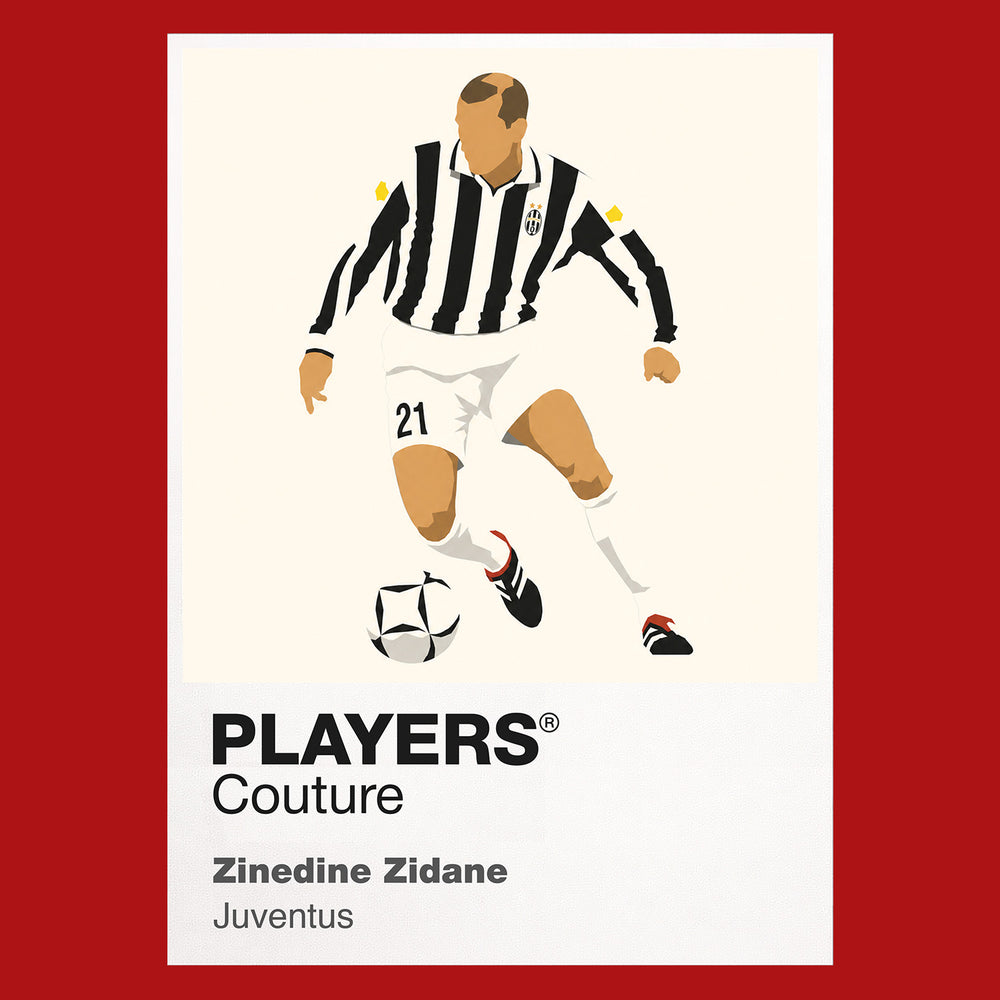 Zinedine Zidane Juventus Icon Frame — Red