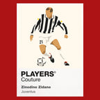 Zinedine Zidane Juventus Icon Frame — Red