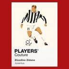 Zinedine Zidane Juventus Icon Frame Kids T-Shirt — Red Artwork